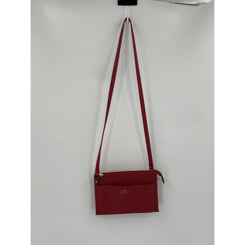 Juicy Couture Crossbody Bag Womens Faux Leather Pebble Zip Purse Shoulder Pocket